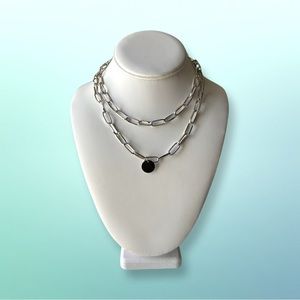 Silver Charm Chain Necklace